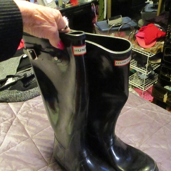 Black Hunter boots sz 10 M hardly worn - Picture 1 of 4